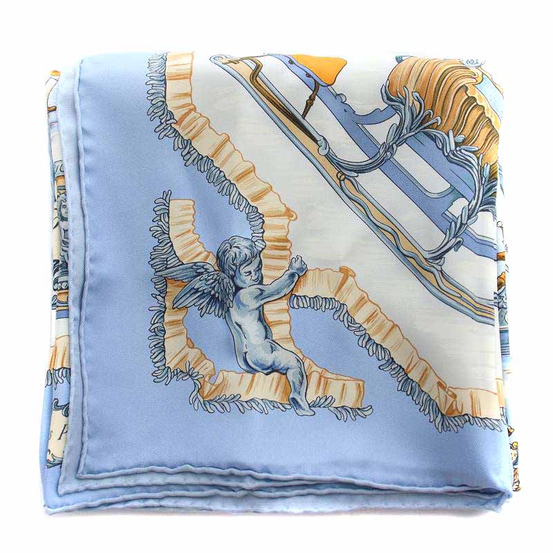 HERMES】 カレ90 『ソリとスケート』 HERMES エルメス スカーフ カレ90