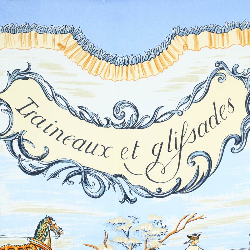 エルメス HERMES Traineaux et Hifsades ソリとスケート カレ90