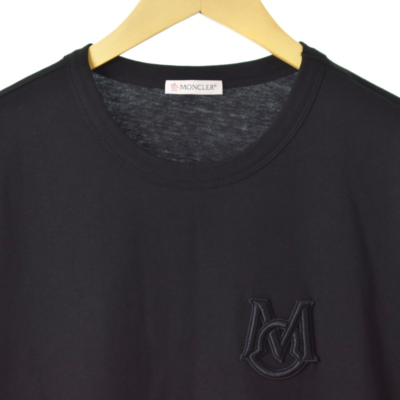 モンクレール MONCLER フロント 刺繍 Tシャツ カットソー 半袖 クルー  