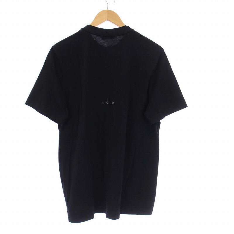 モンクレール JPタグ MAGLIA ラバー ロゴ ワッペン Tシャツ ブラック