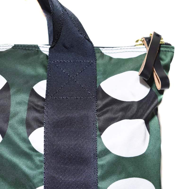 マルニ ×ポーター2WAY トートバッグ リュック総柄 緑 グリーン.