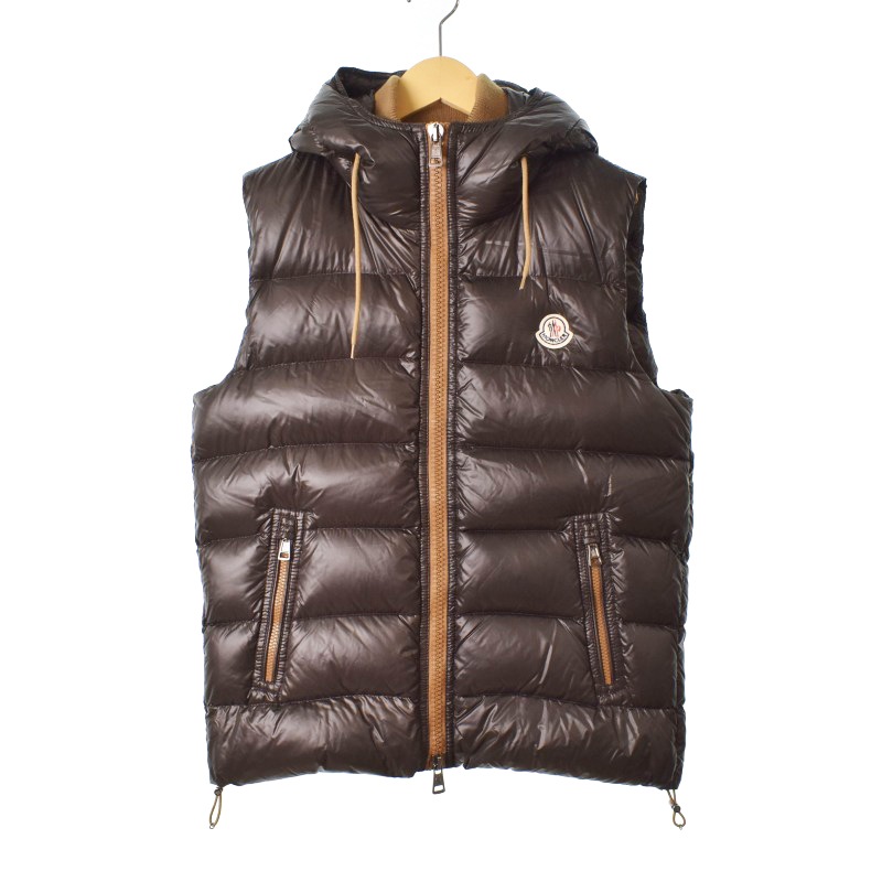 モンクレール MONCLER BARTHOLOME GILET ダウンベスト 1 茶 ブラウン 