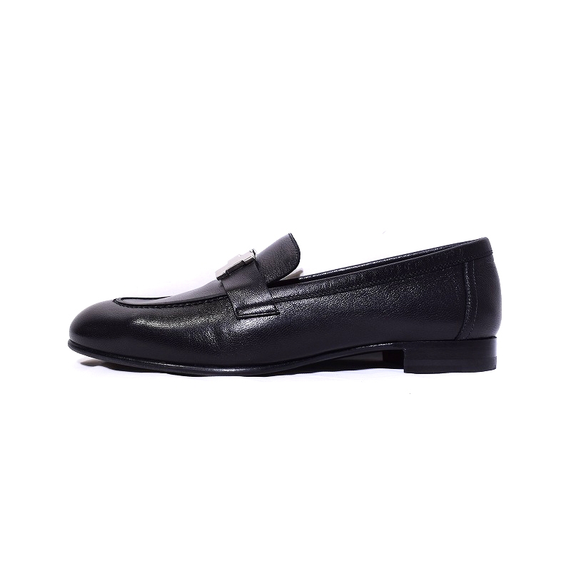 エルメス HERMES モカシン パリ コンスタンス ローファー 36 1/2 黒 