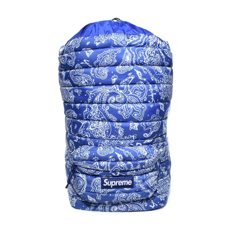 未使用品 シュプリーム SUPREME 22FW Puffer Backpack Blue Paisley 