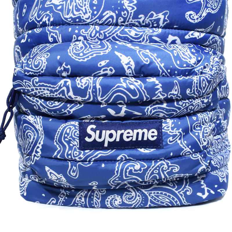 未使用品 シュプリーム SUPREME 22FW Puffer Backpack Blue Paisley 