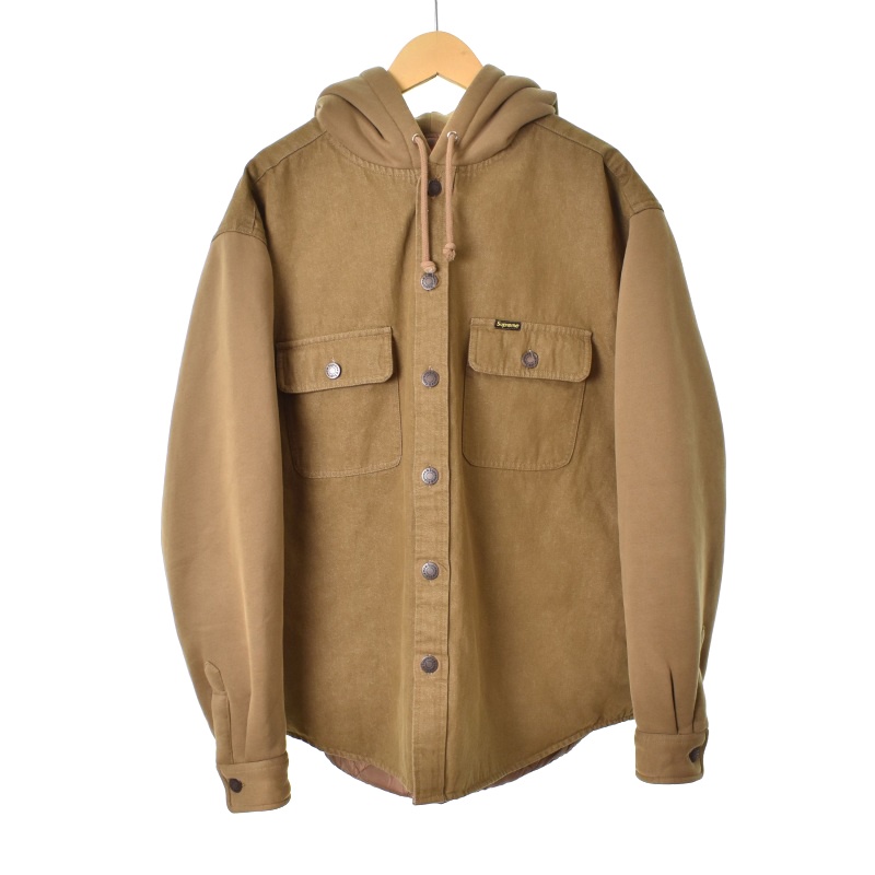 シュプリーム SUPREME 22FW Fleece Hooded Denim Shirt フリース 
