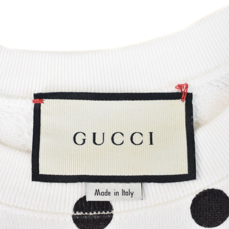 グッチ GUCCI スウェット トレーナー プルオーバー 長袖 ドット ロゴ  
