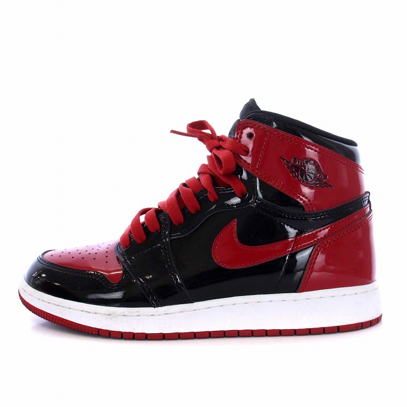 ナイキ NIKE GS Air Jordan 1 High OG Patent Bred エアジョーダン1  