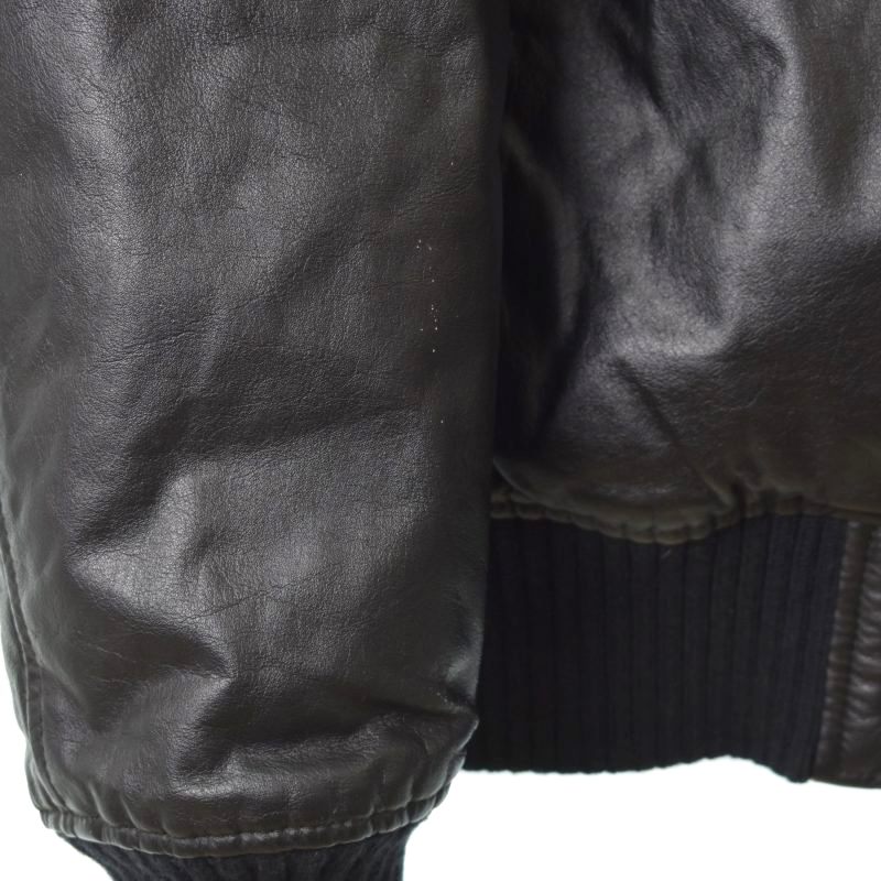 アベイシングエイプ A BATHING APE レザー MA-1 ダウンジャケット