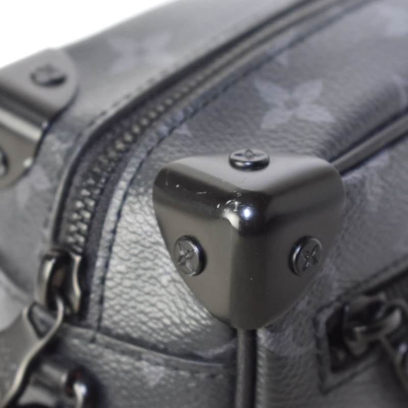 LOUIS VUITTON◇ミニ・ソフトフランク/レザー/BLK/総柄/m44735 LOUIS