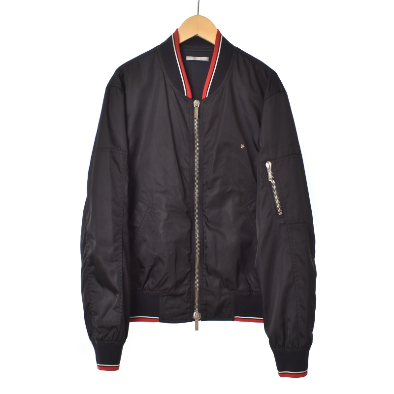 ディオールオム Dior HOMME 17AW Zip Up Bomber Jacket バッジ ジップ 