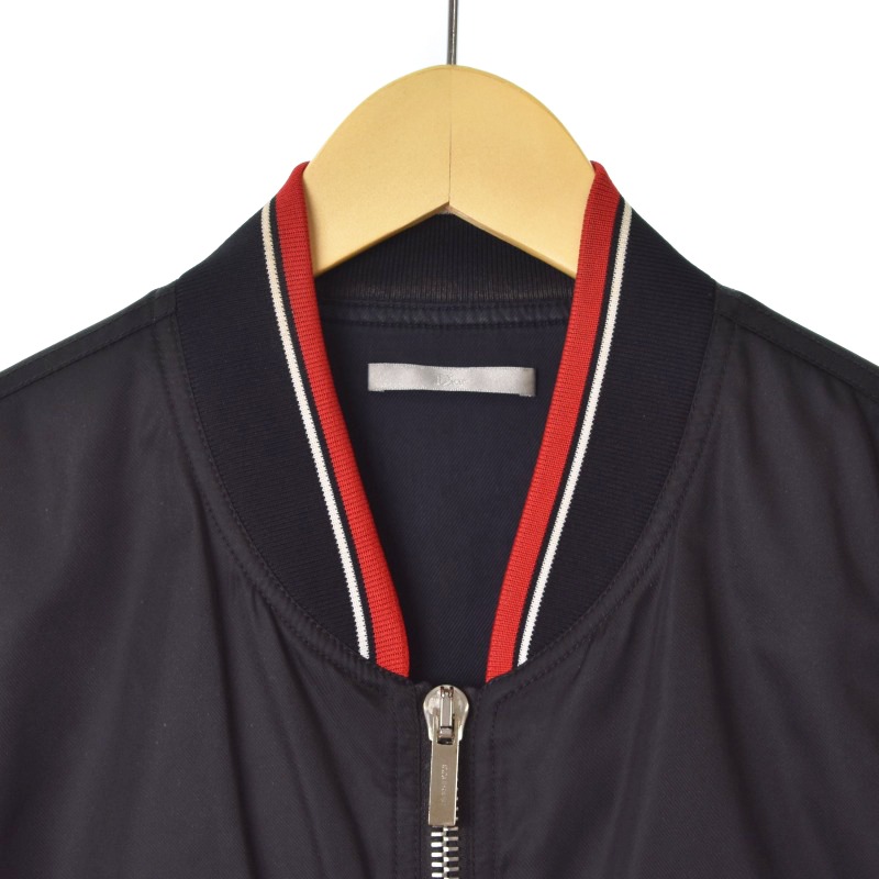 ディオールオム Dior HOMME 17AW Zip Up Bomber Jacket バッジ ジップ 