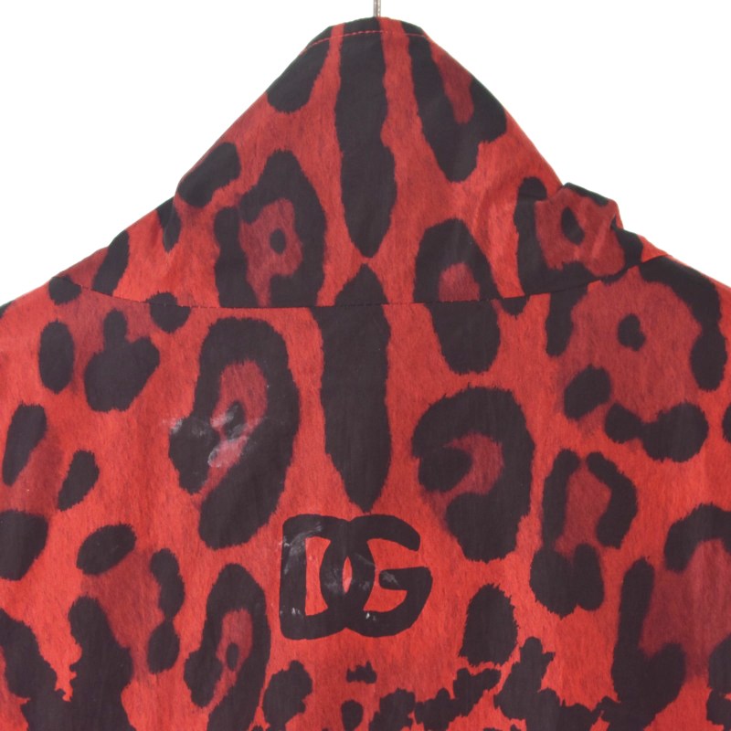 ドルチェ&ガッバーナ ドルガバ DOLCE&GABBANA Ｇジャケットヒョウ柄 DOLCE & GABBANA Jacket Red Leopard Polyester Bomber FullZip
