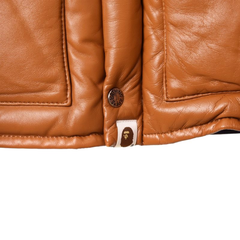 A Bathing Ape ブラウン ダウンジャケット A BATHING APE - a bathing apeブラウンダウンジャケット 木村