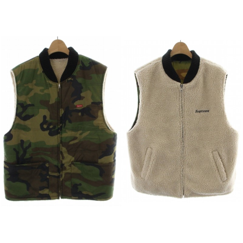 シュプリーム SUPREME 16FW SHERPA FLEECE REVERSIBLE WORK VEST 