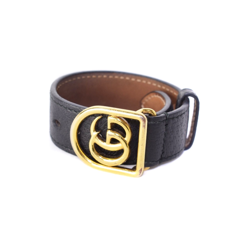 グッチ GUCCI GGマーモント レザー ブレスレット バングル GGバックル 
