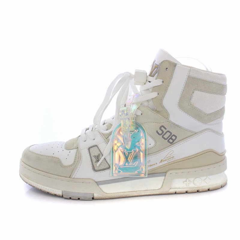 ルイヴィトン LOUIS VUITTON 2019年製 LV トレイナー ハイカット 