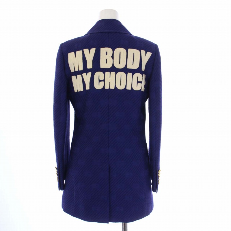 グッチ GUCCI MY BODY MY CHOICE GG柄 テーラードジャケット 3B