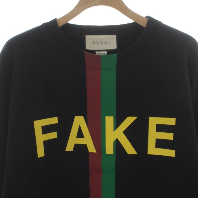 グッチ GUCCI 20AW Fake/Not Print Sweatshirt フェイク/ノット  