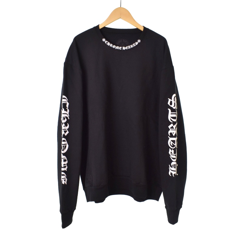 クロムハーツ CHROME HEARTS Neck Logo Crewneck Sweatshirt  