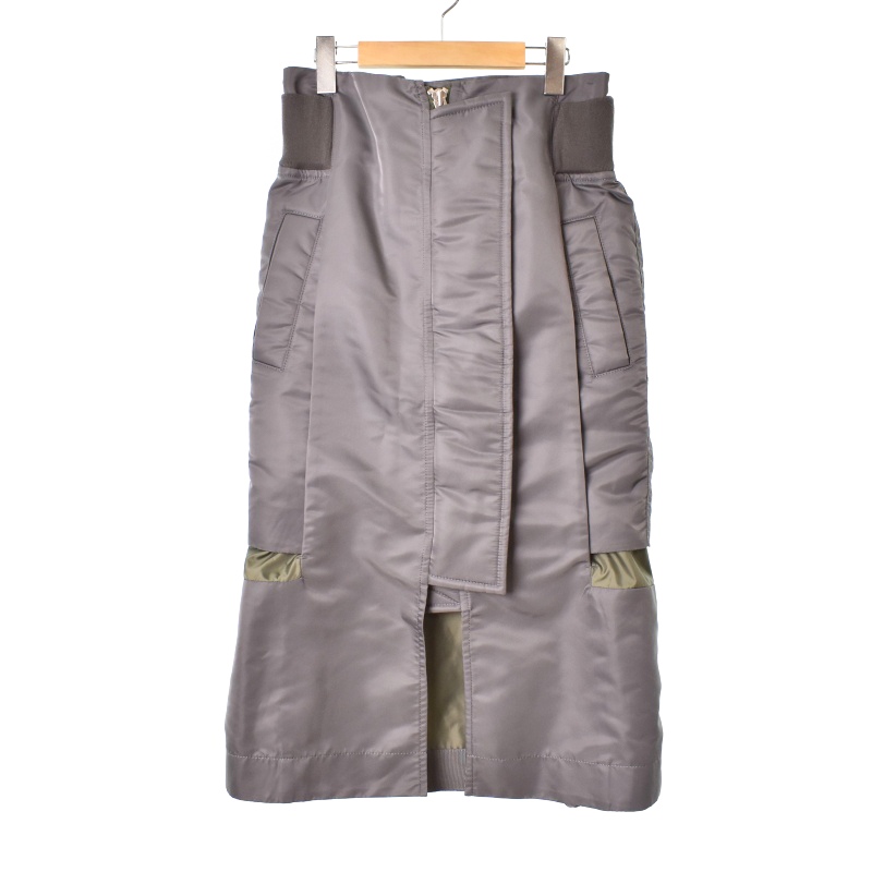 未使用品 サカイ sacai 22AW Nylon Twill Mix Skirt ナイロン ツイル 