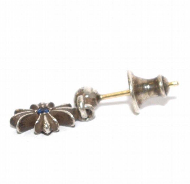 クロムハーツタイニーE ドロップピアス925 ポスト14K（片耳用）