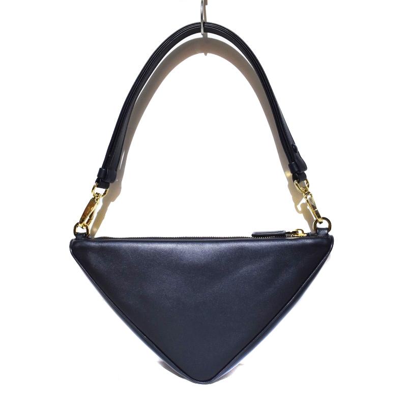 プラダ PRADA TRIANGOLO JACQU シンボル レザー ファブリック 