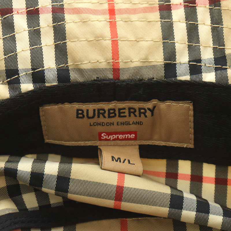 バーバリー BURBERRY × Supreme シュプリーム 22SS Crusher Hat ノバ 