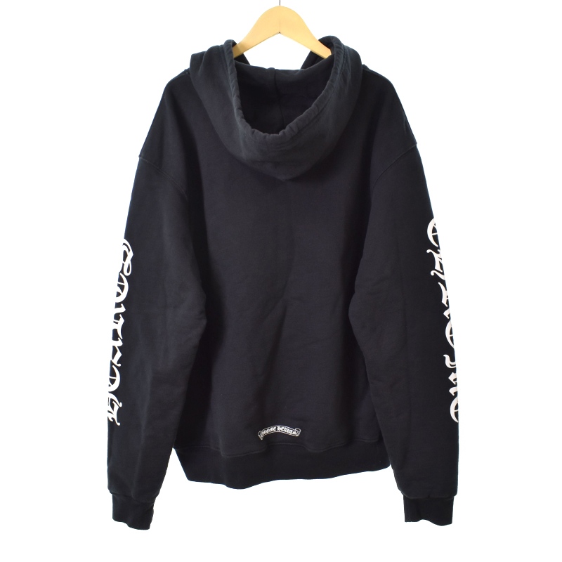 クロムハーツ CHROME HEARTS Letters Sleeve Fleece Zip Hoodie