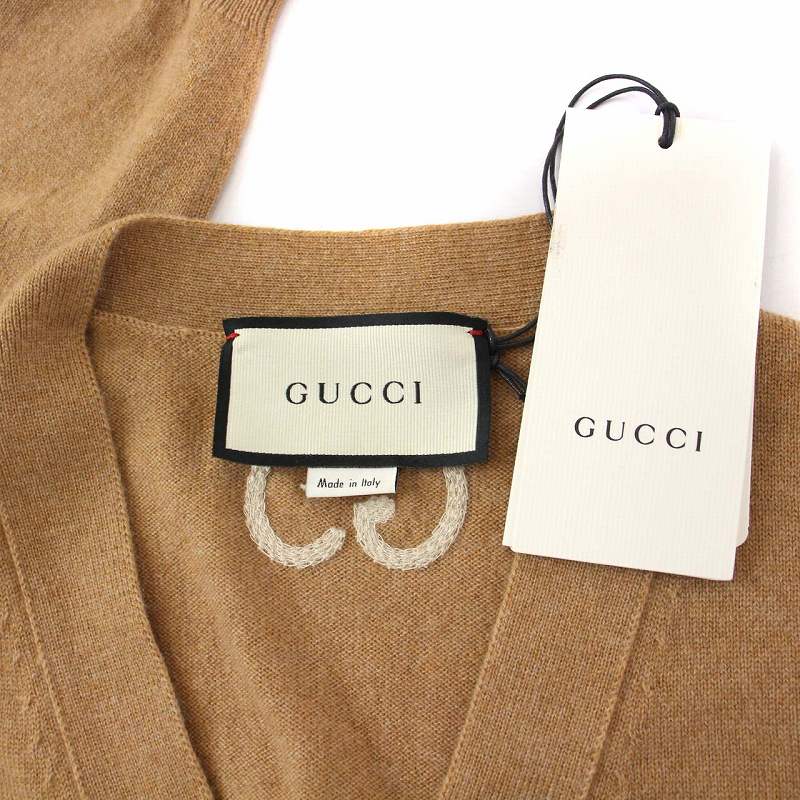 未使用品 グッチ GUCCI バックGGロゴ ニットカーディガン 長袖 