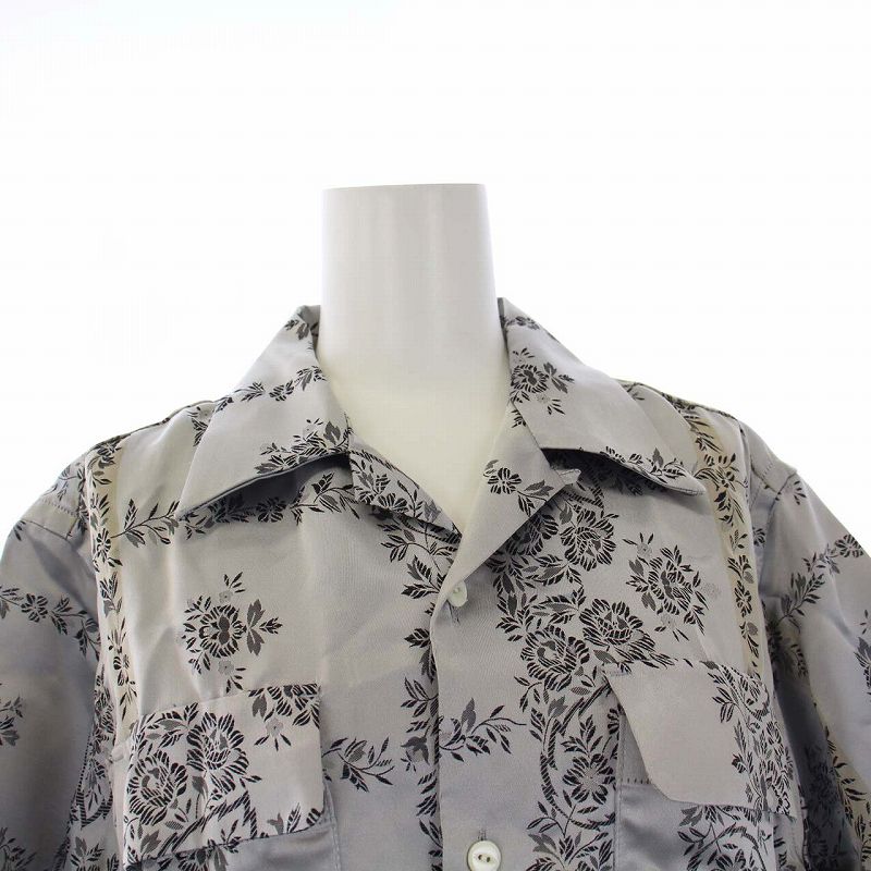 23ss 意気込ん 花柄オープンカラーシャツ（半袖） 