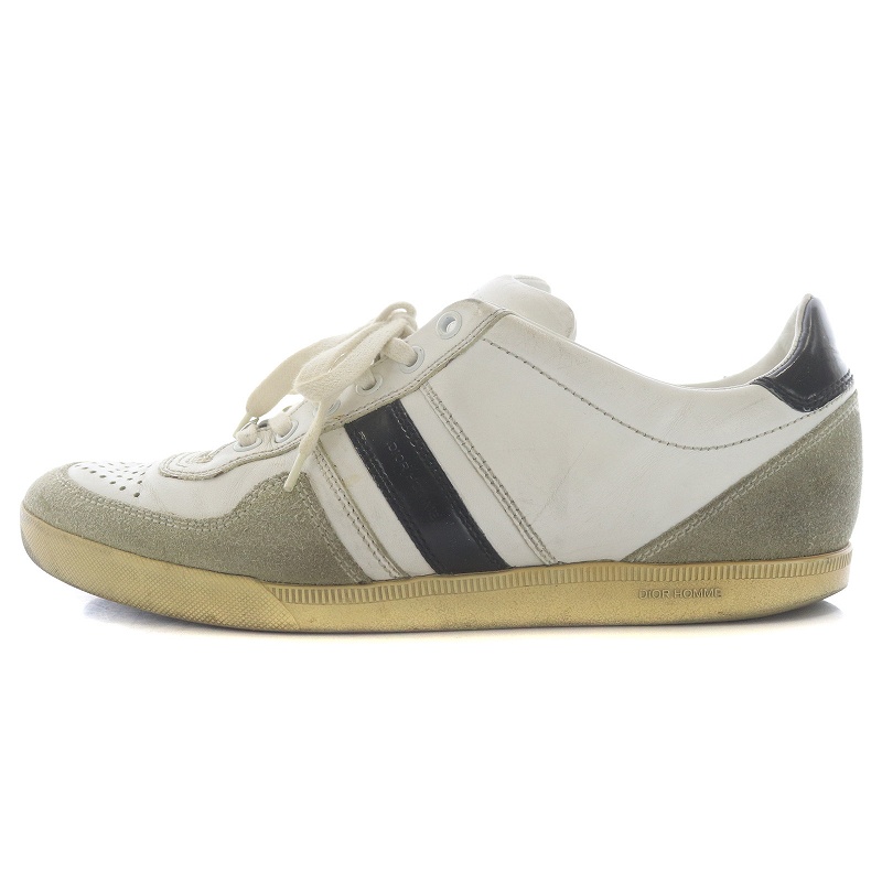 dior homme AW05 ジャーマントレーナー　スニーカー　40 ブランド古着】スウェード切替 レザー ジャーマントレーナー