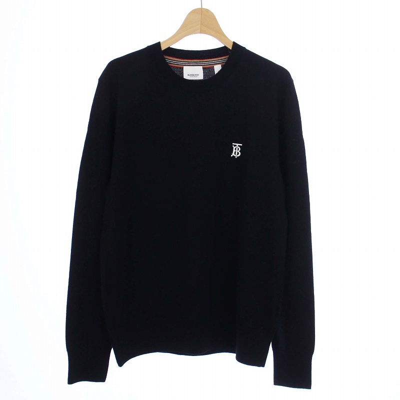 バーバリー BURBERRY TB LOGO CREWNECK SWEATER DECLAN BLACK ニット 