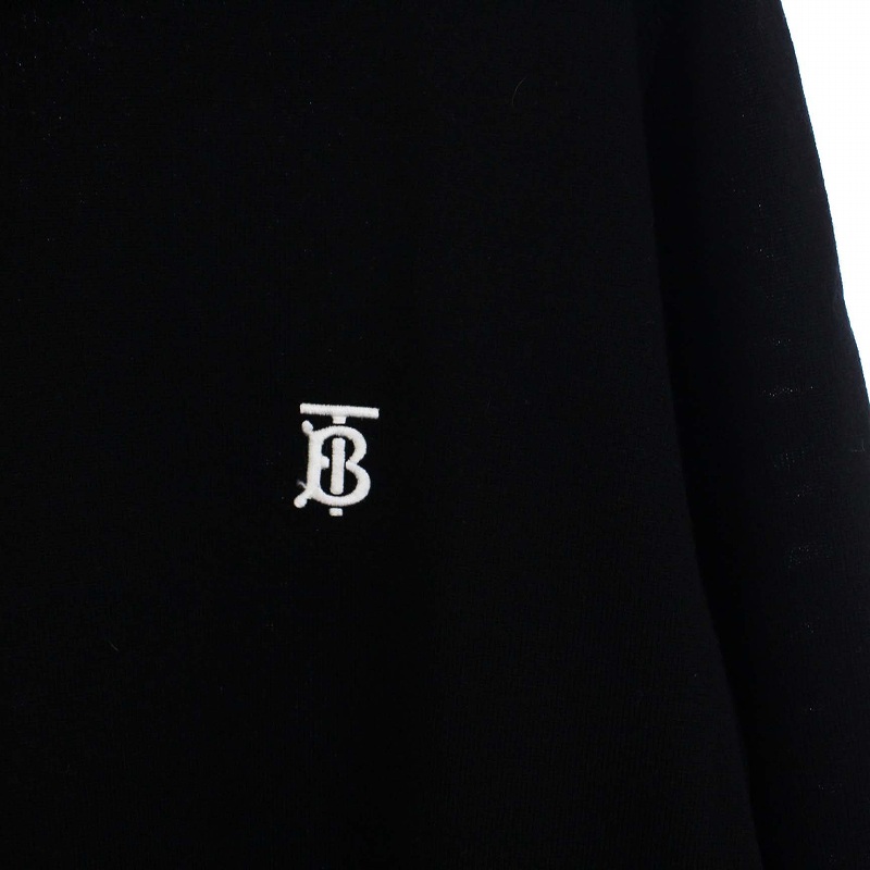 バーバリー BURBERRY TB LOGO CREWNECK SWEATER DECLAN BLACK ニット 