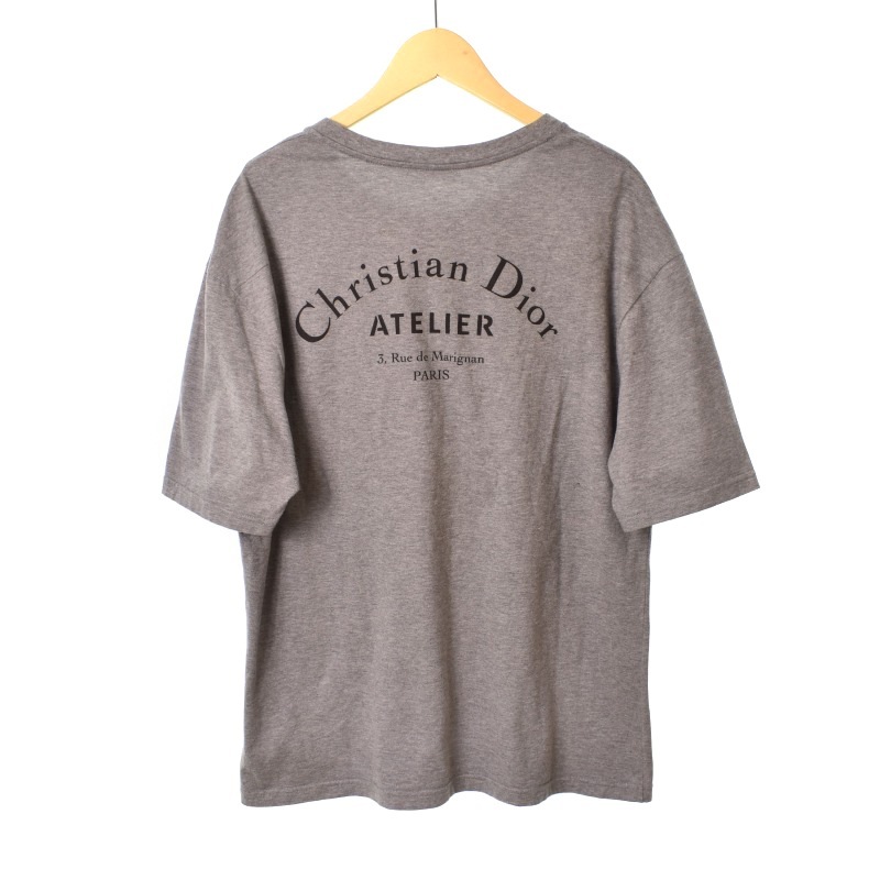 Dior プリントTシャツ グレー　半袖 Dior プリントTシャツ グレー半袖