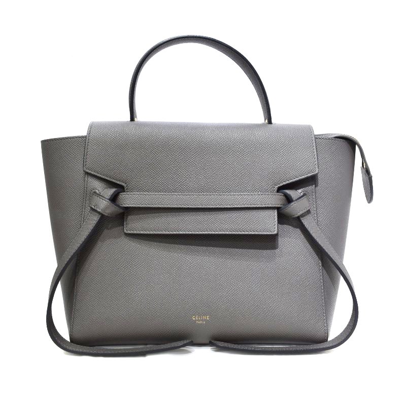 セリーヌ CELINE ナノ ベルトバッグ グレインドカーフスキン ライト  