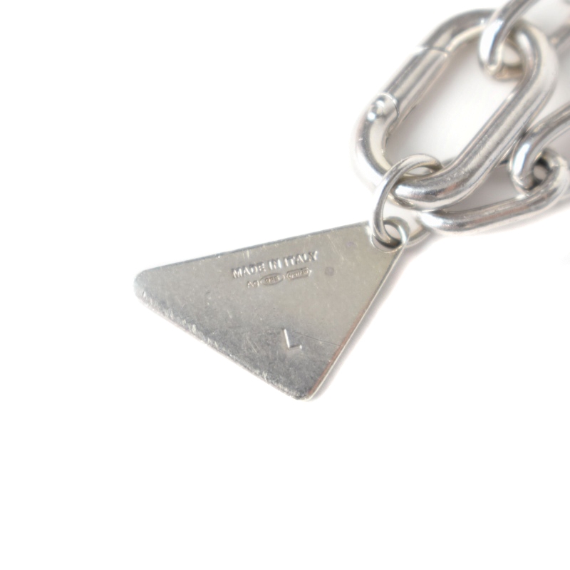 プラダ PRADA ブレスレット チェーン 三角プレート ロゴ 925 L  