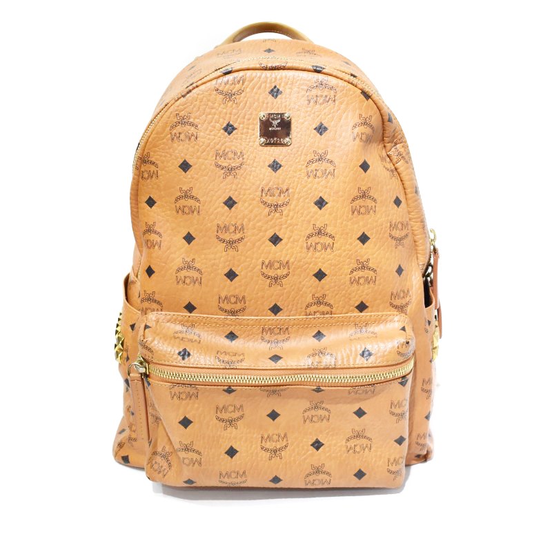 エムシーエム MCM COGNACVISETOS STARK SIDE STUDSBACKPACK リュック 