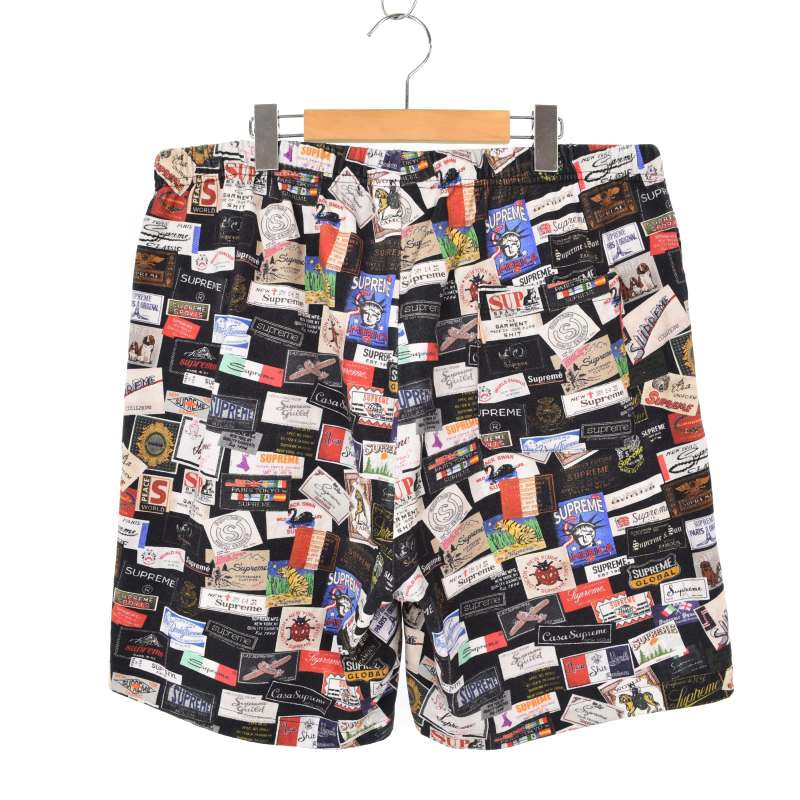 シュプリーム SUPREME 21SS Labels Pique Short ラベル柄 ピケ 