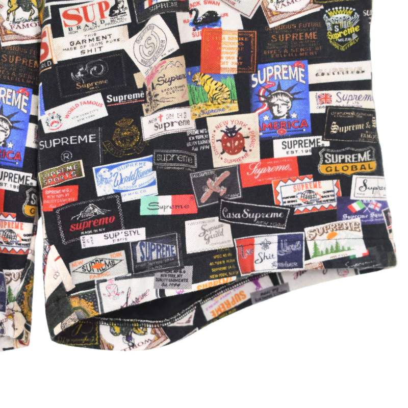 シュプリーム SUPREME 21SS Labels Pique Short ラベル柄 ピケ