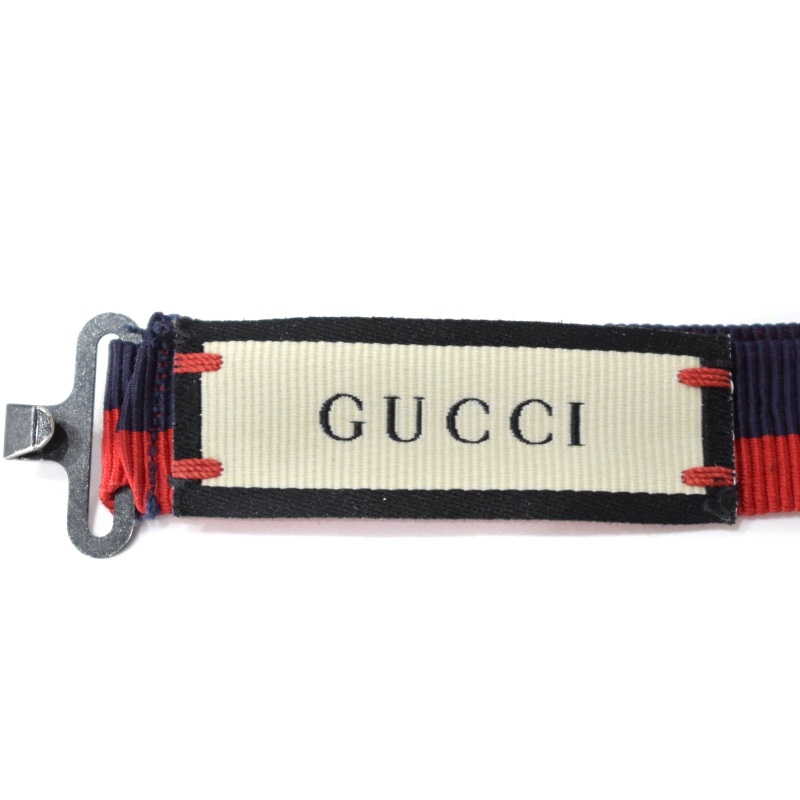 グッチ GUCCI キャットヘッド ネックボウ ボウタイ ネクタイ 紺  