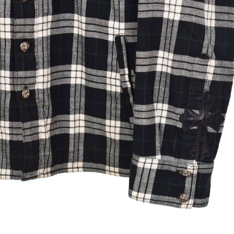 クロムハーツ CHROME HEARTS クロスボール チェックネルシャツ