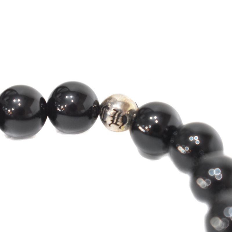 売約済 正規品 クロムハーツ 8mm オニキス ブレスレット BEAD クロス CHROME HEARTS クロムハーツ BEAD ONYX 8mm オニキス ビーズ