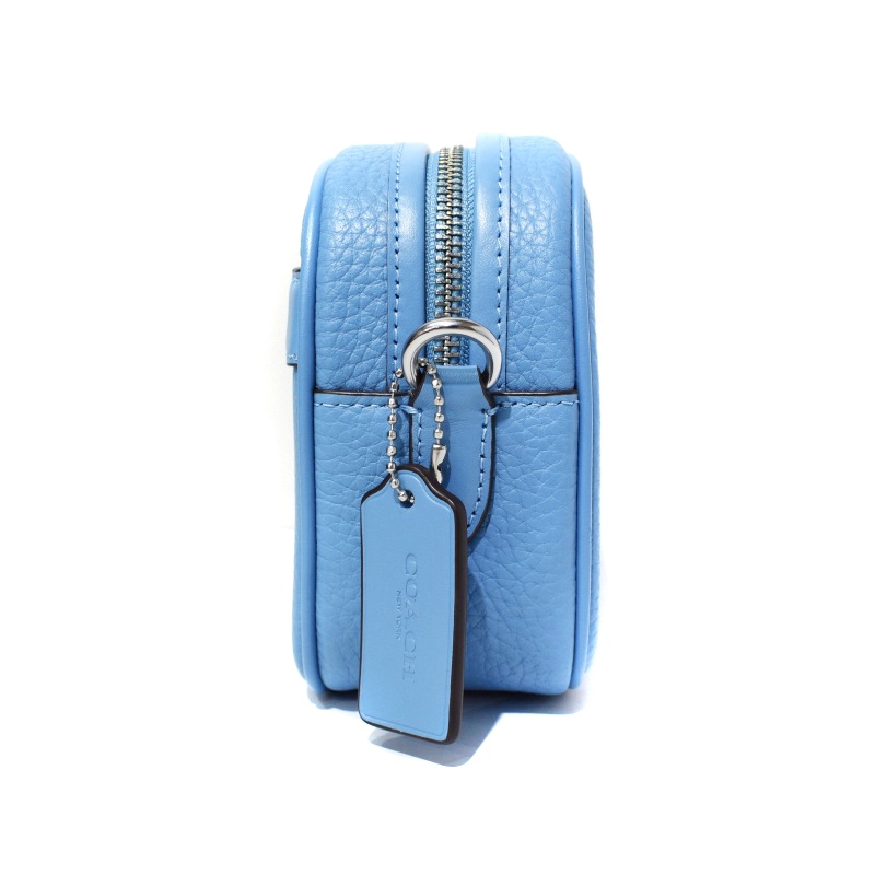 コーチ COACH ショルダーバッグ カメラバッグ レザー 水色 ライト 
