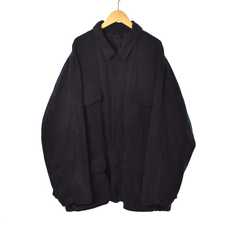 コモリ COMOLI 24SS シルクネップ ミリタリージャケット ブルゾン 3 黒 