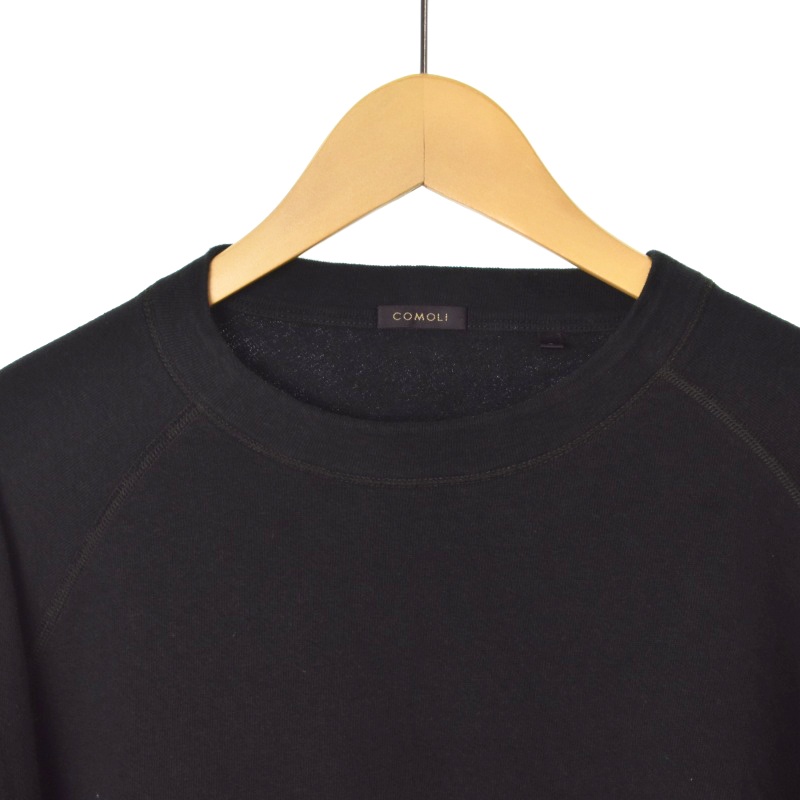 COMOLI GARMENT DYED SWEAT CREW NECK