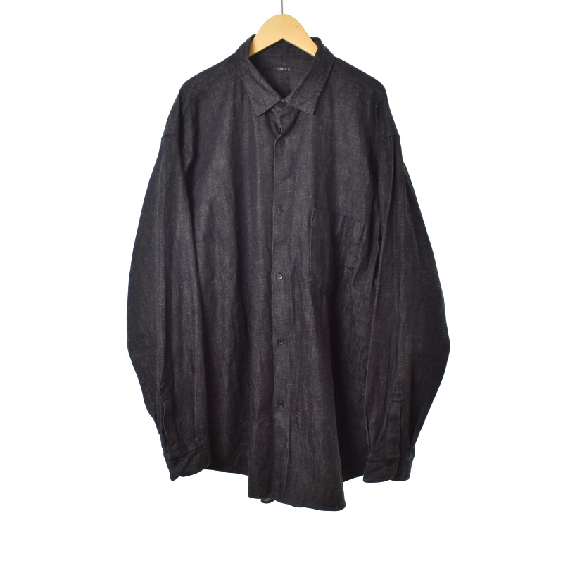 COMOLI 24ss デニムシャツ ブラックエクリュ 3 心強く コモリシャツ