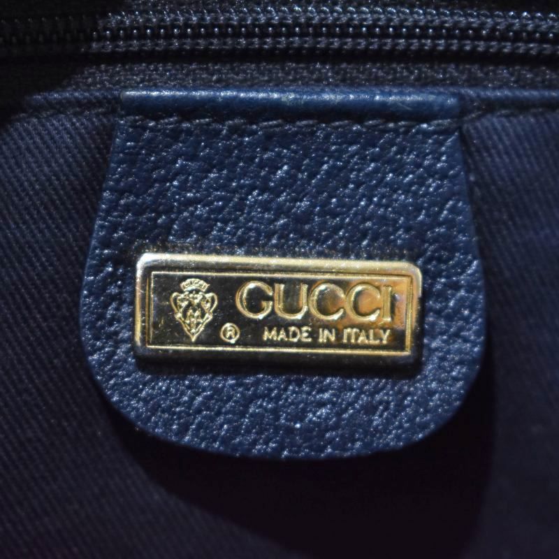 オールドグッチ シェリーライン ボストンバッグ ショルダー付 2way ネイビー グッチ GUCCI オールドグッチ GG柄 シェリーライン ボストン