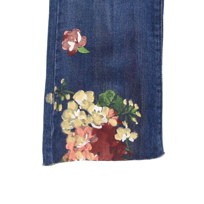 【希少品】GUCCI　グッチ　パンツ　花柄　フローラル　GG柄　42　フレア 希少品】GUCCI グッチ パンツ 花柄 フローラル GG柄 42 フレア