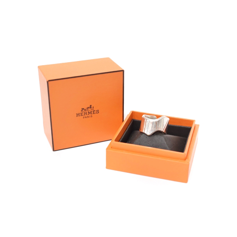 HERMES エルメス メモワール クロコ リング 指輪 18号　ヴィンテージ HERMES エルメス メモワール クロコ リング 指輪 18号 ヴィンテージ